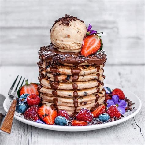 Best Of Vegan on Instagram: “Choc Chip Pancakes by @thrivingonplants ️ . 1️⃣ In a bowl combine 1 ...