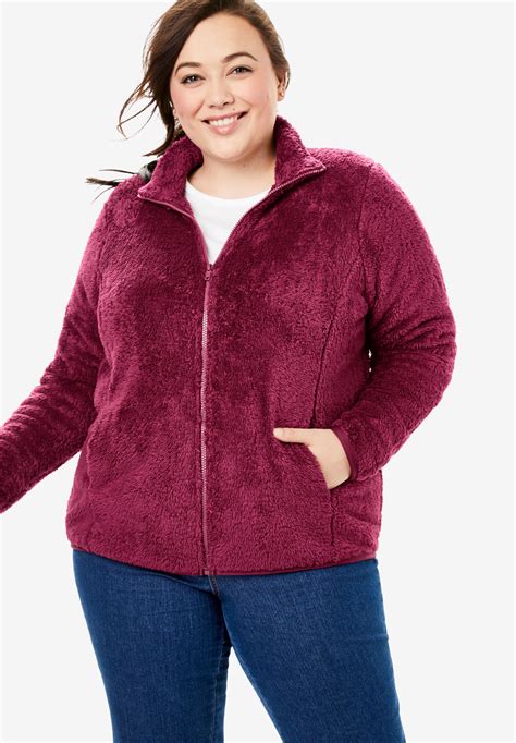 Fluffy Fleece Jacket | Fullbeauty Outlet