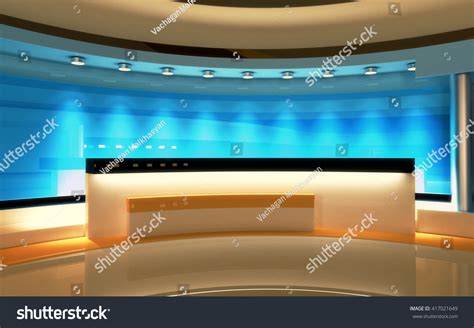 Tv Studio News Studio Perfect Backdrop Stock Illustration 417021649 ...