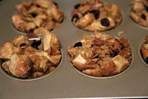 Bacon Bourbon Bread Pudding Muffins With Spiced Bourbon Syrup #BaconMonth - Cooking in Stilettos