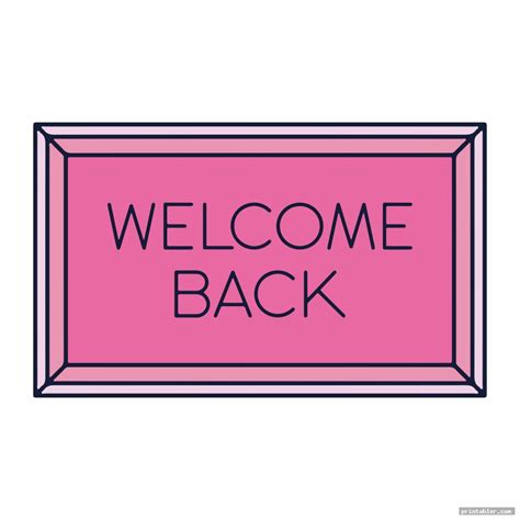 Welcome Back Sign Free Printable