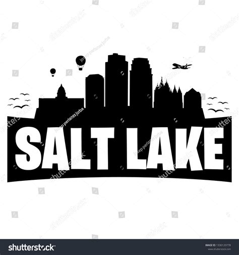 Salt Lake City Utah City Skyline Stock Vector (Royalty Free) 1330120778 ...