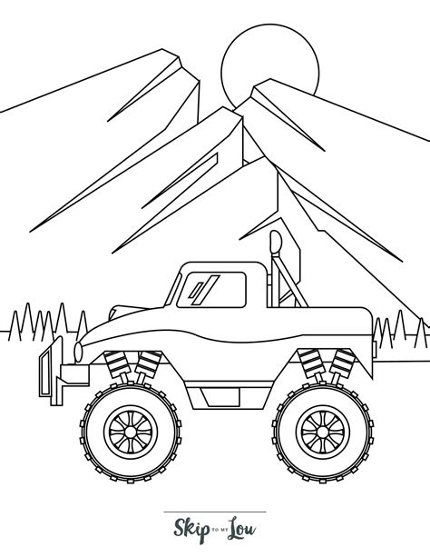 Free Printable Monster Truck Coloring Pages | Skip To My Lou