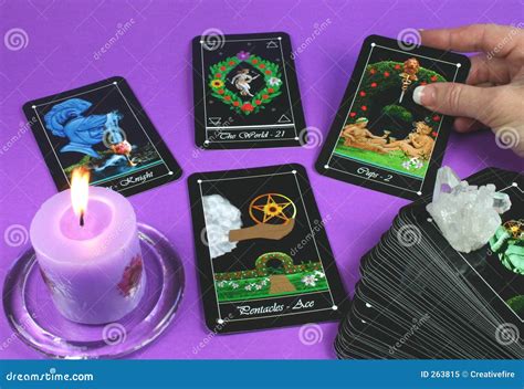 Reading Tarot Cards Royalty Free Stock Photo - Image: 263815