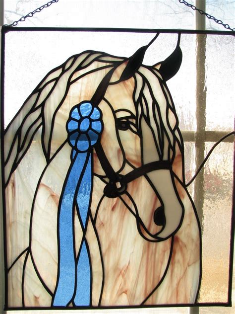 Stained Glass Arabian Horse for Window | Stained glass, Stained glass ...