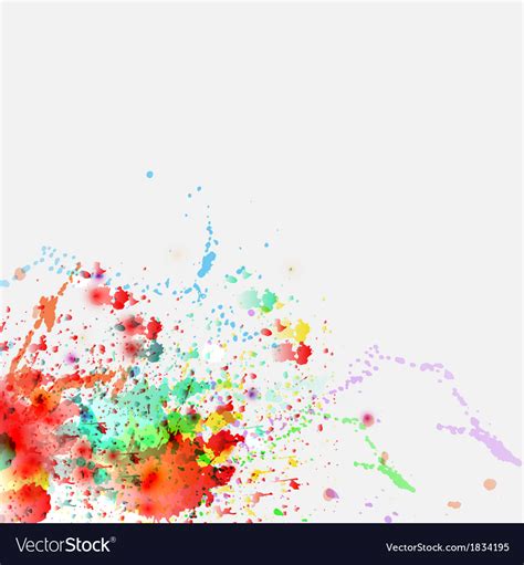 Color paint splashes background Royalty Free Vector Image