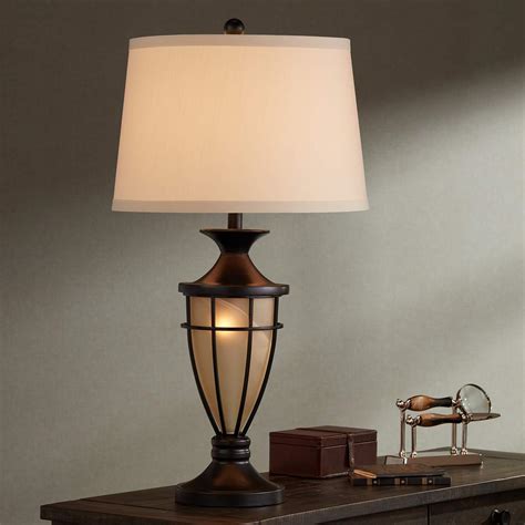 Mission Cage Night Light Urn Table Lamp with Table Top Dimmer - #89M24 | Lamps Plus