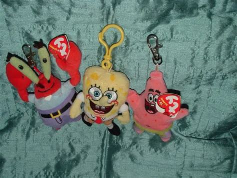 SPONGEBOB & MR Krabs & Patrick Star Small 4 / 5" Keyring Beanie Plush Soft Toys $21.35 - PicClick