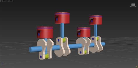 cylinder piston animation 3D model animated rigged | CGTrader