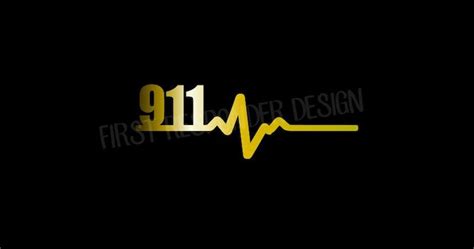 911 Dispatcher decal Thin gold line decal 911 dispatch | Etsy