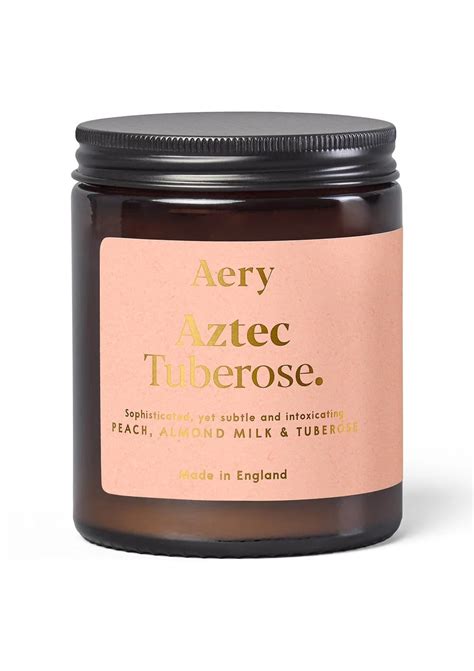 Aery Aztec Tuberose Scented Jar Candle - Peach Almond Milk and Tuberose | Reroot