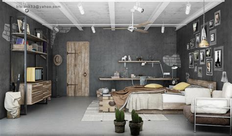 Industrial Bedrooms Interior Design | Interior Design Ideas, Modern Design Pictures ...