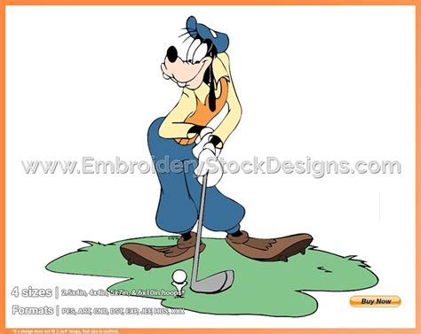 Goofy 16 - Disney Golf - Sports Disney Character Designs in 4 sizes Embroidery - DSNYS001322 ...