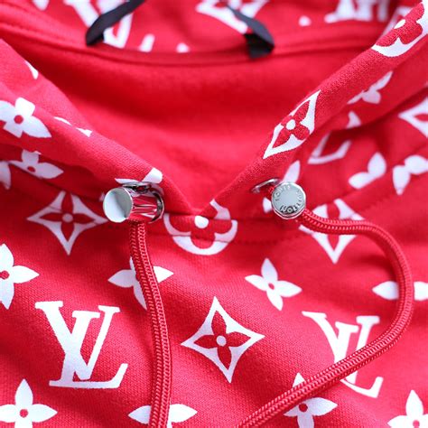 Louis Vuitton | Supreme Logo Box Hoodie Monogram | Red - The-Collectory