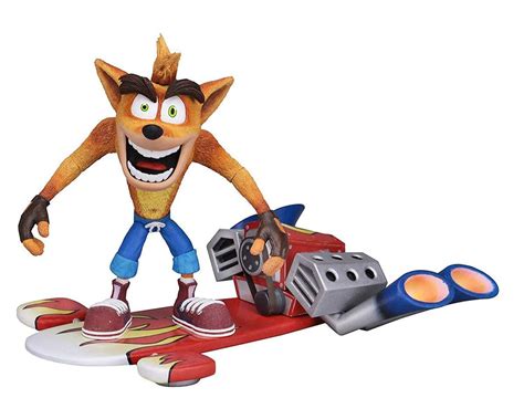 Crash Bandicoot 5.5-Inch Crash w/ Jet Board Deluxe Action Figure ...