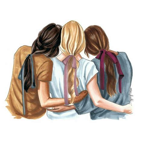 Pin by ╰• Wgqeeη •╯ on ╰•AɽԵ Illustrations | Bff drawings, Sisters drawing, Best friend drawings