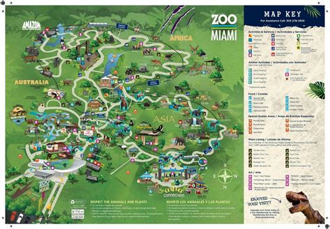 Miami zoo map - Zoo Miami map (Florida - USA)