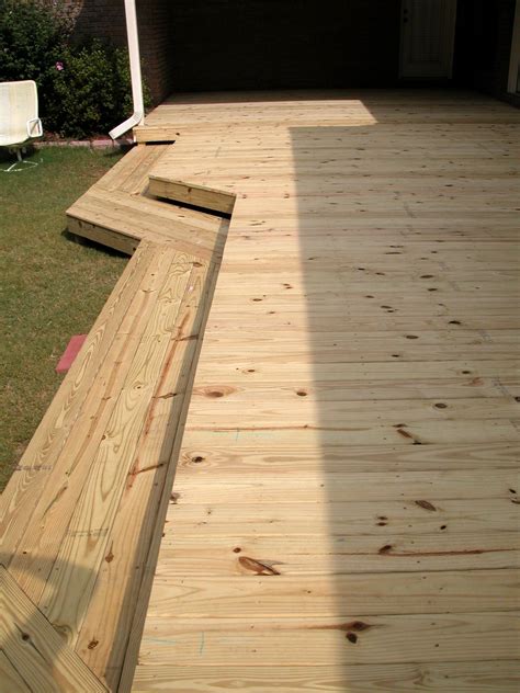 flat deck with wrap around steps1 | RL Fence & Decks | Patio deck designs, Outdoor gardens ...