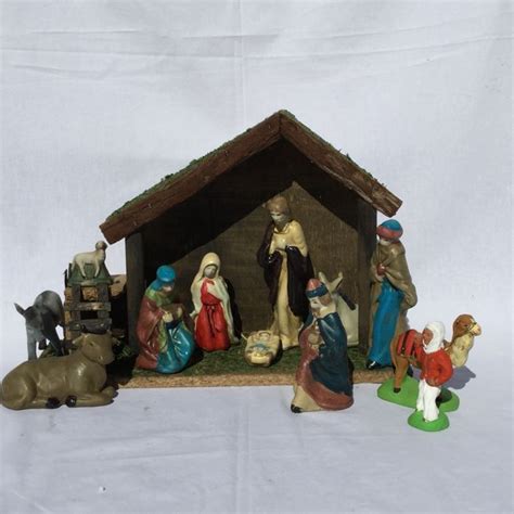 very beautiful vintage Nativity Scene with - Catawiki