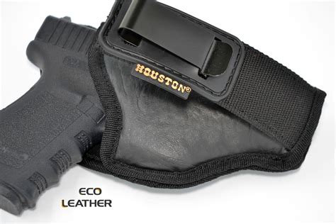 ECO - LEATHER Tuckable Holster IWB with metal clip w/laser – Houston ...