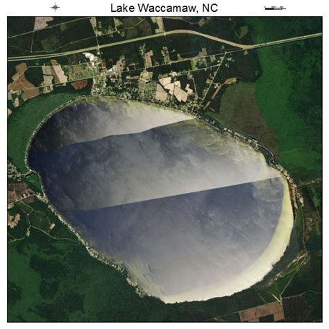 Aerial Photography Map of Lake Waccamaw, NC North Carolina