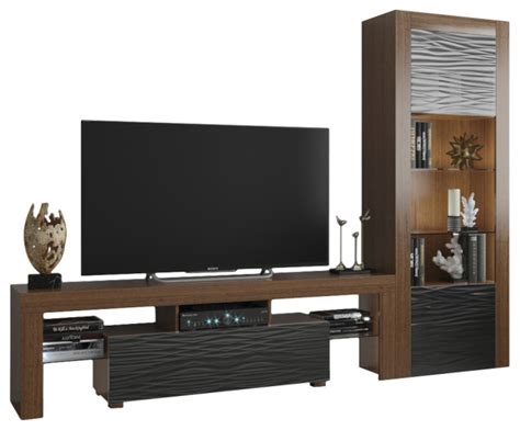 Milano Set 160-BK Modern Wall Unit Entertainment Center - Modern ...