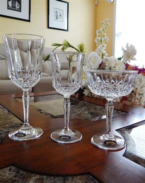 Crystal Water Glasses Set of 6 American Cut Crystal Tall | Etsy