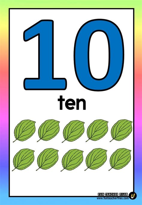 Numbers One to Ten Flashcards with Pictures - Fun Teacher Files