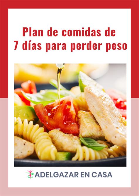 Plan de comidas de 7 días para perder #perderpeso #dieta #plandecomidas ...