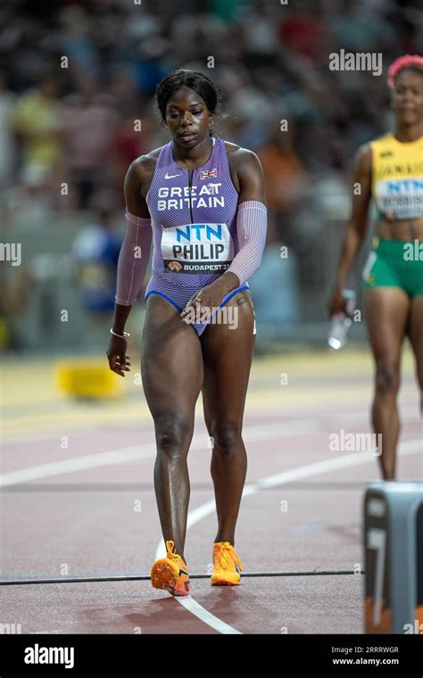 Asha Philip participating in the 4X100 meters relay at the World ...