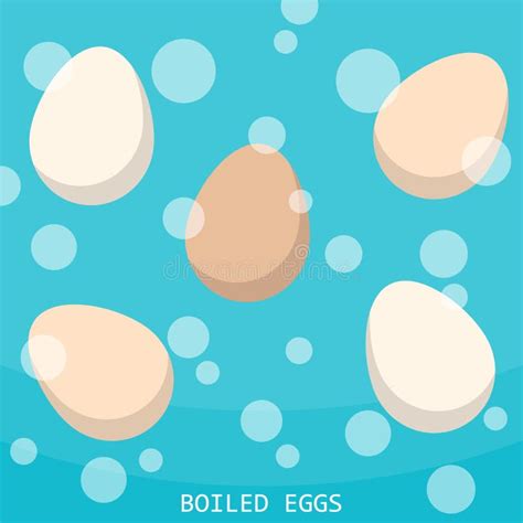 Boiling eggs hot water stock vector. Illustration of clean - 110907802