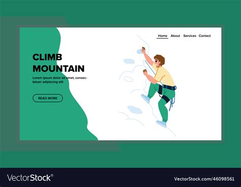 Climb mountain Royalty Free Vector Image - VectorStock