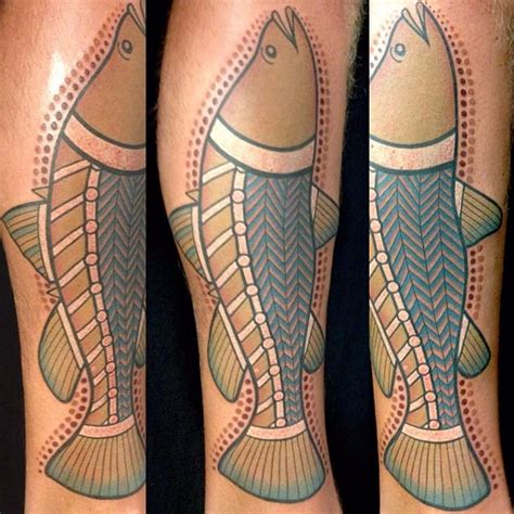 Tattoo uploaded by Robert Davies • Barramundi Tattoo by Tatu Lu #barramundi #aboriginal # ...