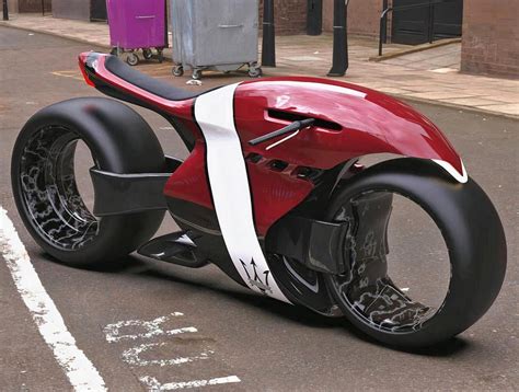 With hubless wheels and ultra sleek looks - The electric Maserati concept motorcycle is ...