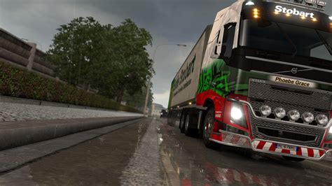 Euro Truck Simulator 2, Rain, Reflection, Truck, Lorry, Trees, Volvo ...