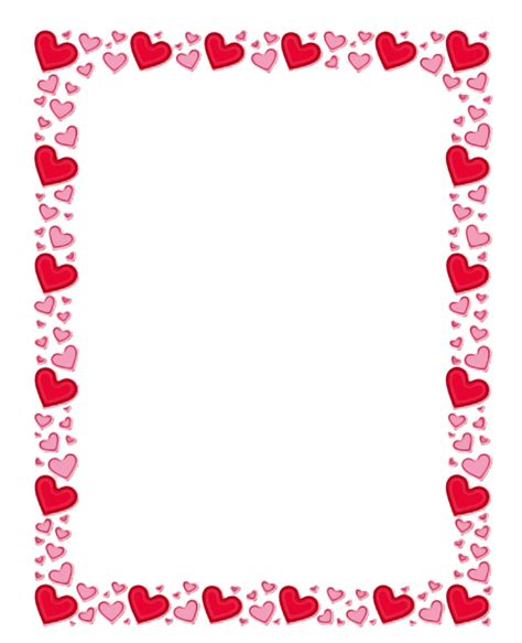 Heart Valentines Day Border PNG Pic | PNG All
