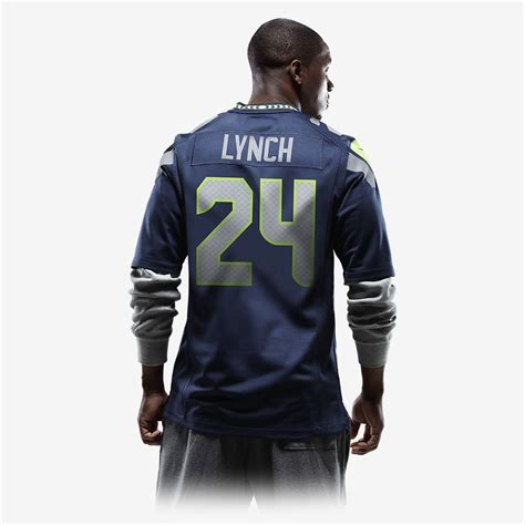 NFL Seattle Seahawks (Marshawn Lynch) Men's Football Home Game Jersey ...