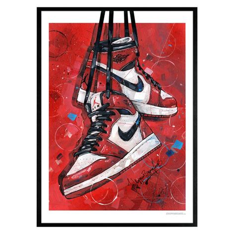 Nike air jordan 1 retro og gs Chicago Plakat (50x70cm) – Jos ...