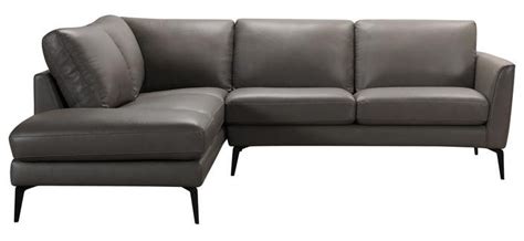 Violino Gray Leather 2 Piece Sectional - calgarybestbuyfurniture.com