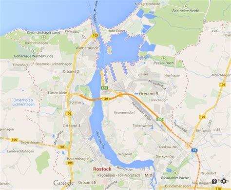 Map of Rostock