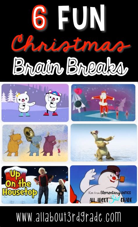 6 Fun Christmas Brain Breaks | All About 3rd Grade