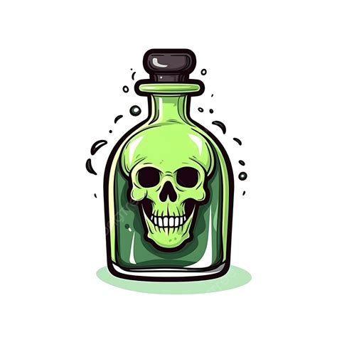 Simple Illustration Of Poison In Bottle Concept For Halloween Day Flat Style, Chemical Reaction ...