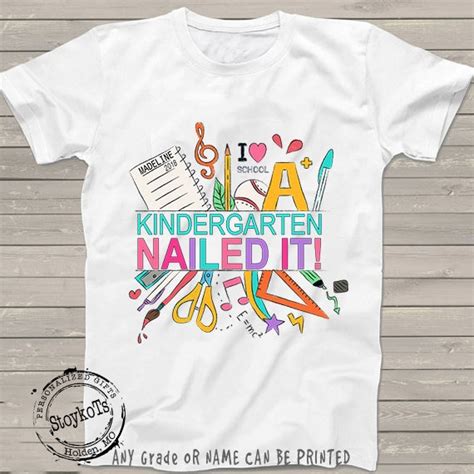 Kindergarten Graduation shirt, Last Day of School t-shirt, personalized ...