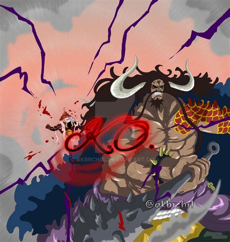 Kaido defeat luffy by akbrchrl on DeviantArt