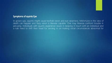 Symptoms of squints eye | PPT | Free Download