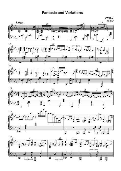 YWHan - Fantasia and Variations Sheets