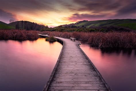 1024 x576 Lake Cool Bridge View 1024 x576 Resolution Wallpaper, HD ...