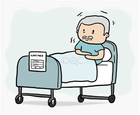 Taking Care Of Alzheimer - Patient In Hospital Bed Clipart Cartoon, HD Png Download ...