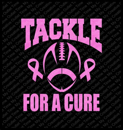 Custom Tackle Cancer Or Tackle For A Cure Football Breast | Etsy