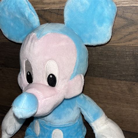 Disney Store Blue Mickey Mouse 15” Plush Stuffed Animal EUC | eBay